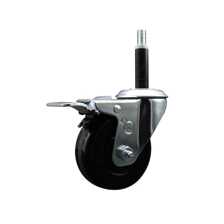 Service Caster 3.5'' SS Phenolic Swivel 3/4'' Expanding Stem Caster Total Lock Brake SCC-SSEXTTL20S3514-PHS-34